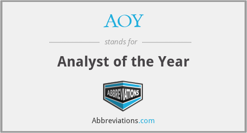 AOY - Analyst of the Year