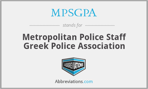 MPSGPA - Metropolitan Police Staff Greek Police Association