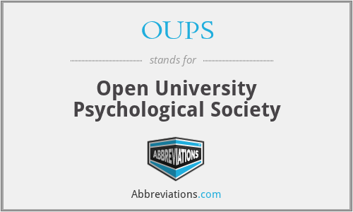 OUPS - Open University Psychological Society