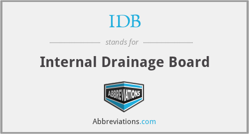 IDB - Internal Drainage Board