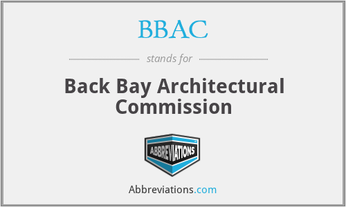 BBAC - Back Bay Architectural Commission