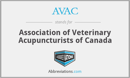 AVAC - Association of Veterinary Acupuncturists of Canada