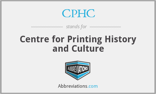 CPHC - Centre for Printing History and Culture