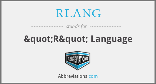 RLANG - "R" Language