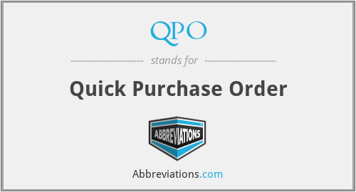 QPO - Quick Purchase Order