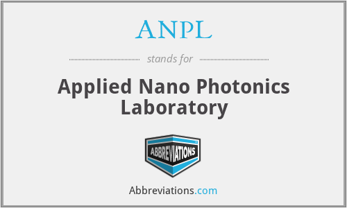 ANPL - Applied Nano Photonics Laboratory
