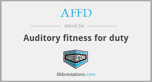 AFFD - Auditory fitness for duty