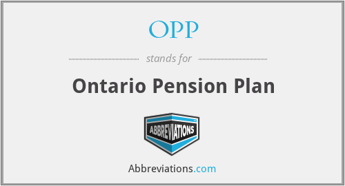 OPP - Ontario Pension Plan