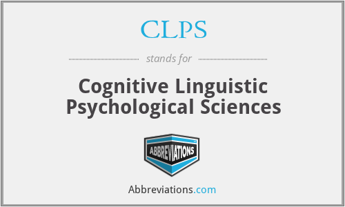 CLPS - Cognitive Linguistic Psychological Sciences