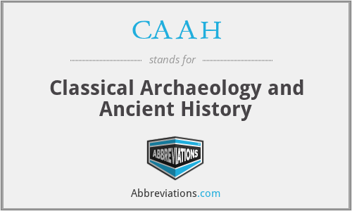 CAAH - Classical Archaeology and Ancient History