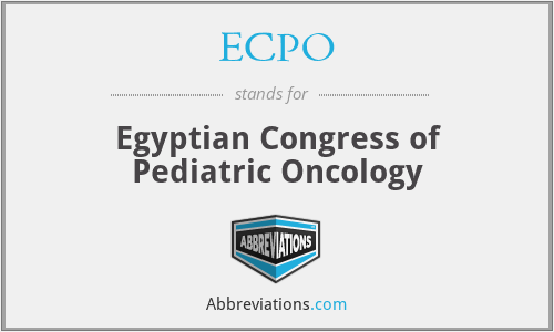 ECPO - Egyptian Congress of Pediatric Oncology