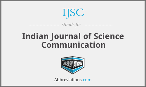 IJSC - Indian Journal of Science Communication