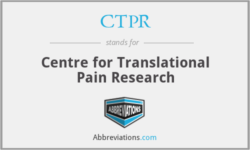 CTPR - Centre for Translational Pain Research
