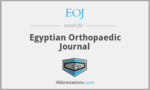 EOJ - Egyptian Orthopaedic Journal