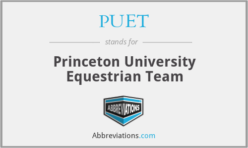 PUET - Princeton University Equestrian Team