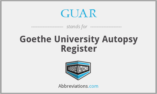 GUAR - Goethe University Autopsy Register