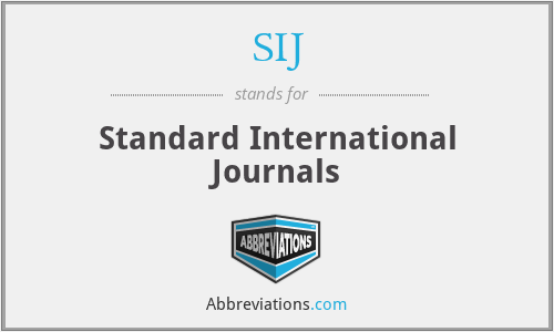 SIJ - Standard International Journals