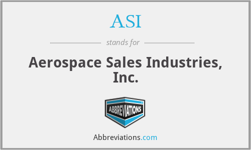 ASI - Aerospace Sales Industries, Inc.
