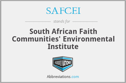 SAFCEI - South African Faith Communities' Environmental Institute