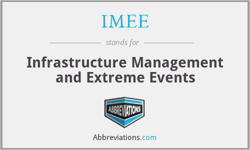 IMEE - Infrastructure Management and Extreme Events