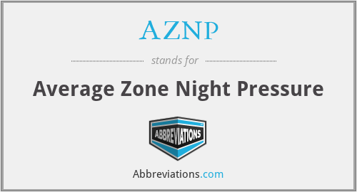 AZNP - Average Zone Night Pressure