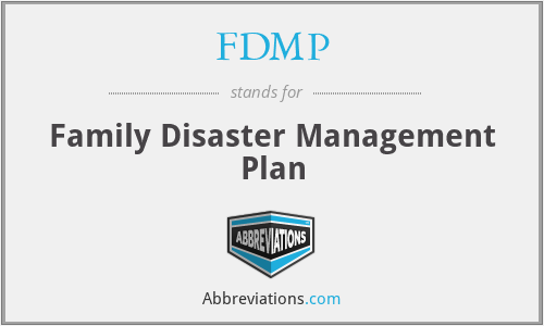 FDMP - Family Disaster Management Plan