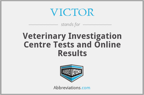 VICTOR - Veterinary Investigation Centre Tests and Online Results