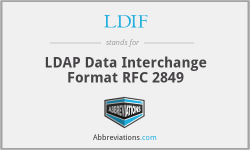 LDIF - LDAP Data Interchange Format RFC 2849