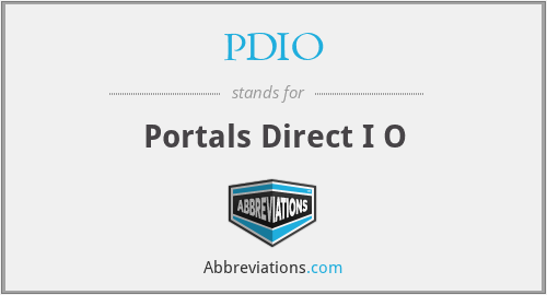 PDIO - Portals Direct I O