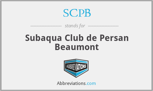SCPB - Subaqua Club de Persan Beaumont