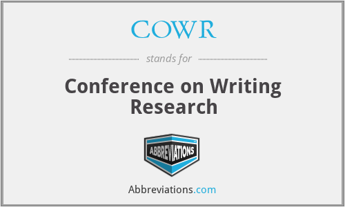 COWR - Conference on Writing Research