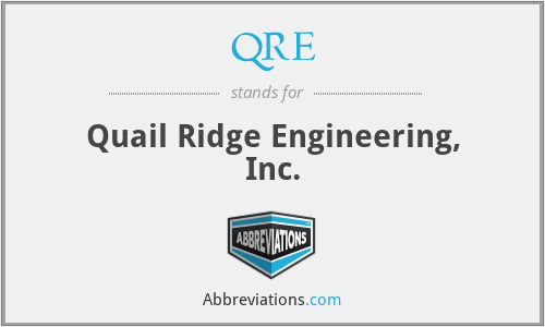 QRE - Quail Ridge Engineering, Inc.