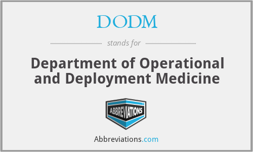 DODM - Department of Operational and Deployment Medicine