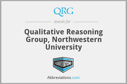 QRG - Qualitative Reasoning Group, Northwestern University