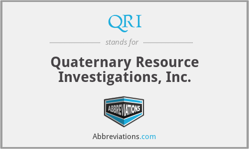 QRI - Quaternary Resource Investigations, Inc.