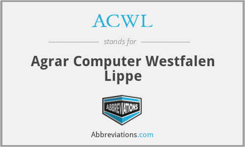 ACWL - Agrar Computer Westfalen Lippe