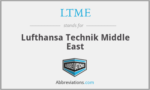 LTME - Lufthansa Technik Middle East