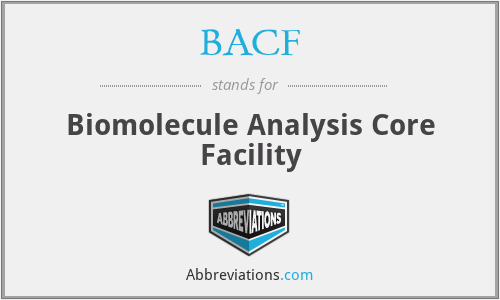 BACF - Biomolecule Analysis Core Facility