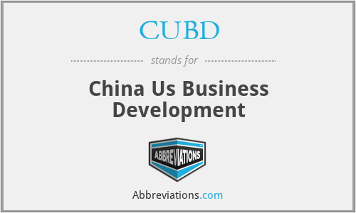 CUBD - China Us Business Development