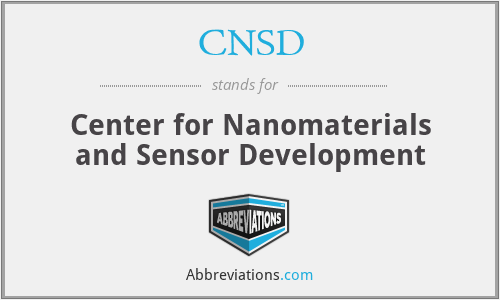 CNSD - Center for Nanomaterials and Sensor Development