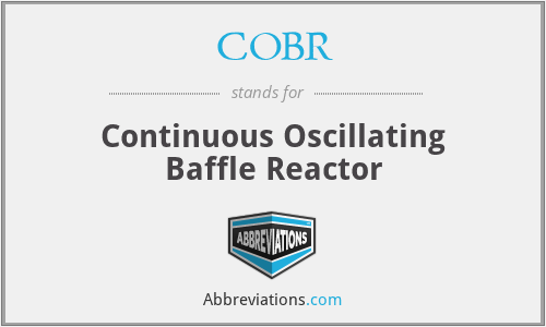 COBR - Continuous Oscillating Baffle Reactor