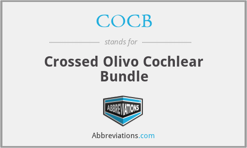 COCB - Crossed Olivo Cochlear Bundle