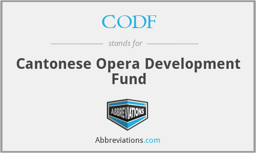 CODF - Cantonese Opera Development Fund