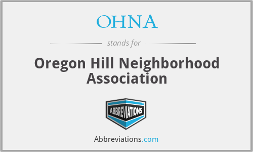 OHNA - Oregon Hill Neighborhood Association