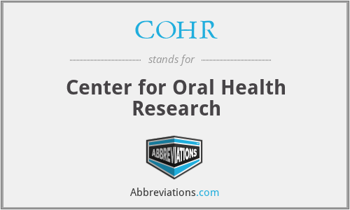 COHR - Center for Oral Health Research