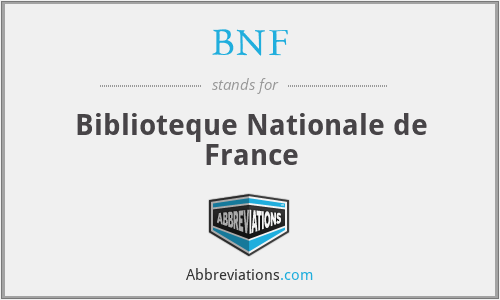 BNF - Biblioteque Nationale de France