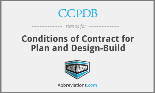 CCPDB - Conditions of Contract for Plan and Design-Build