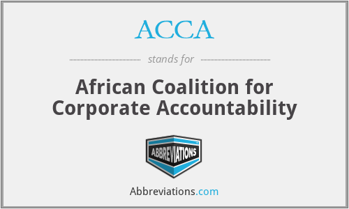ACCA - African Coalition for Corporate Accountability