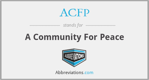 ACFP - A Community For Peace