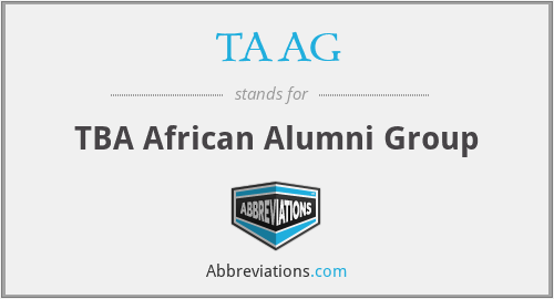 TAAG - TBA African Alumni Group